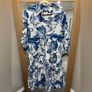 Anthropologie The Bettina Tiered Shirt Dress by Maeve